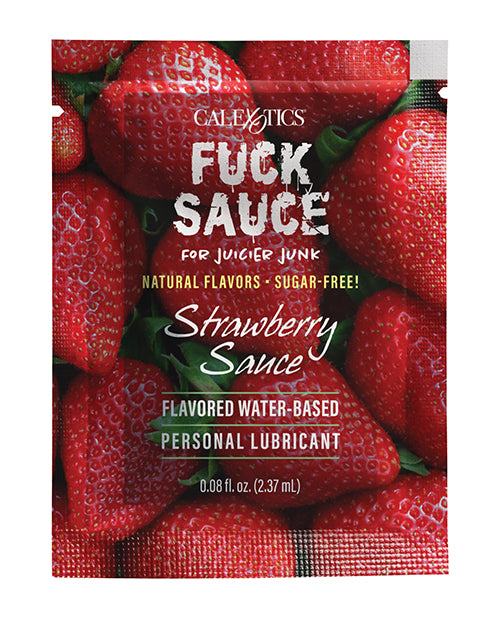 Fuck Sauce Flavored Water-Based Personal Lubricant Sachet - .08 oz Strawberry - Empower Pleasure