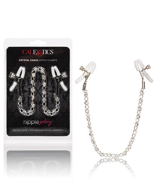 Nipple Play Crystal Nipple Clamps - Clear - Empower Pleasure