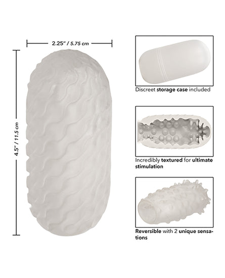 Boundless Reversible Nubby Stroker - White - Empower Pleasure