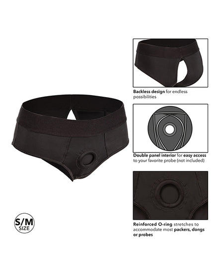 Boundless Backless Brief - Black - Empower Pleasure