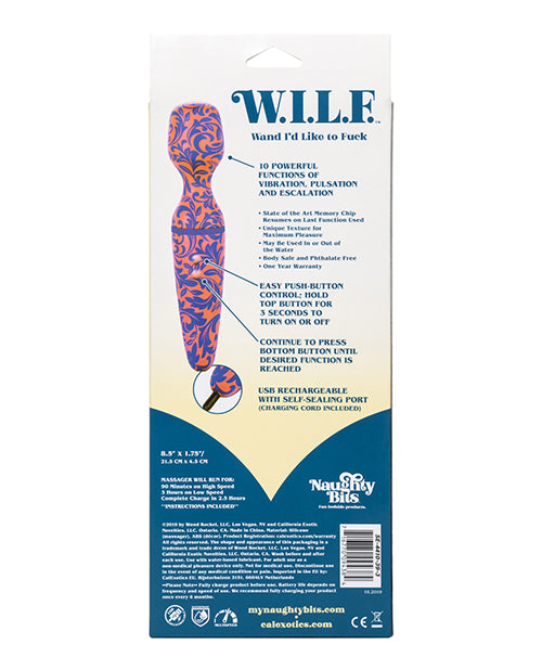 Naughty Bits W.I.L.F. Wand I'd Like to Fuck - Multi Color - Empower Pleasure