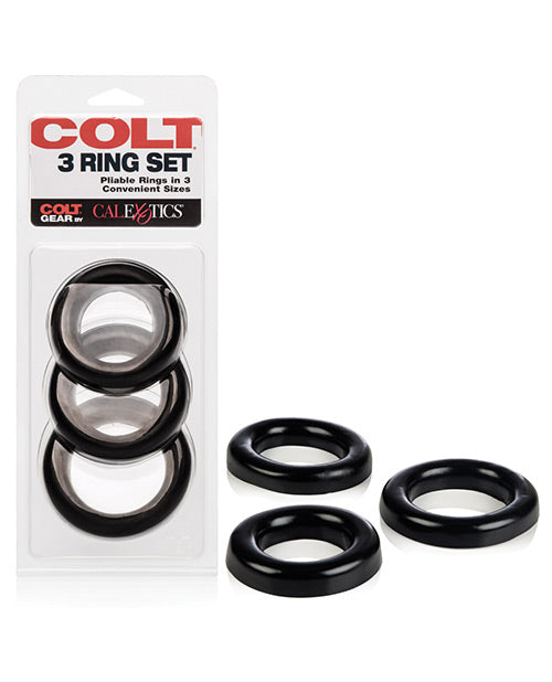 COLT 3 Ring Set - Black - Empower Pleasure