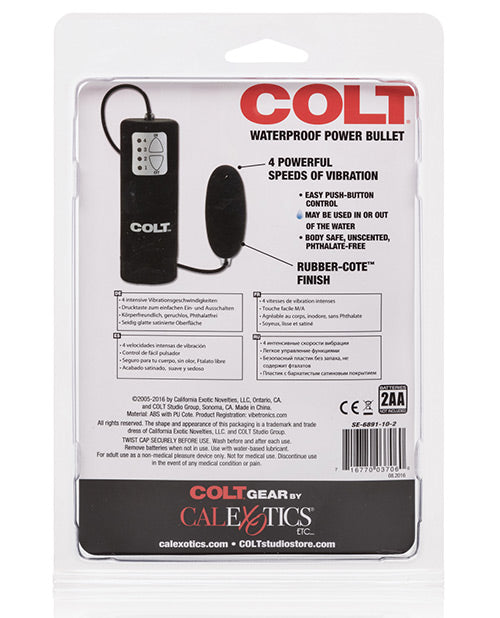 COLT Power Bullet Waterproof - Black - Empower Pleasure