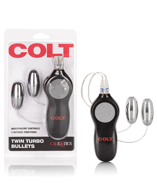 COLT 7-Function Twin Turbo Bullets - Silver - Empower Pleasure