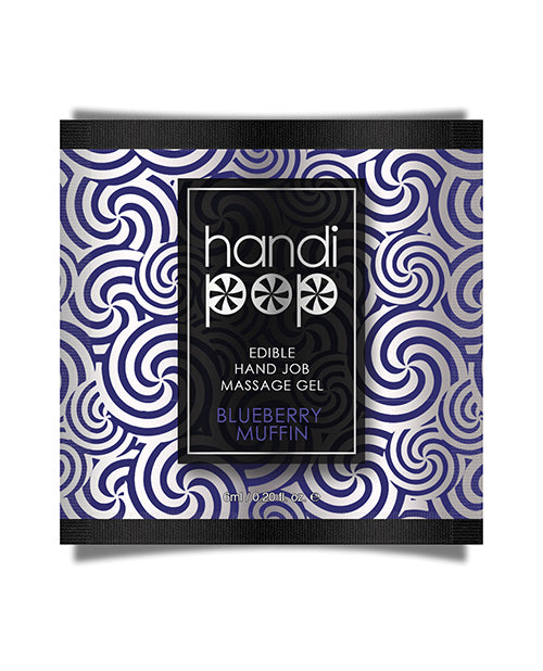 Handipop Hand Job Massage Gel - Single-Use Packet - 6 ml Blueberry Muffin