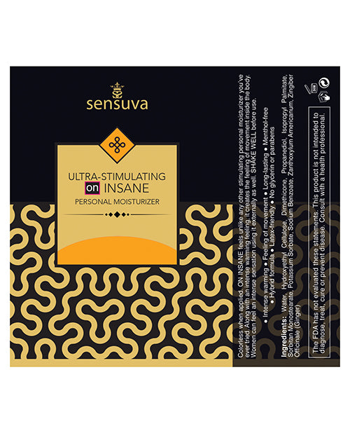 Sensuva Ultra Stimulating ON Insane Personal Moisturizer - 8.12 oz Butter Rum