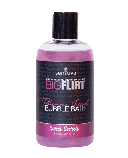 Sensuva Big Flirt Pheromone Bubble Bath - 8 oz Sweet Secrets - Empower Pleasure