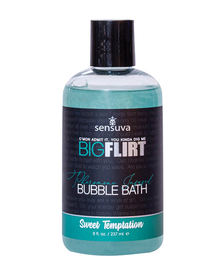 Sensuva Big Flirt Pheromone Bubble Bath - 8 oz Sweet Temptation - Empower Pleasure