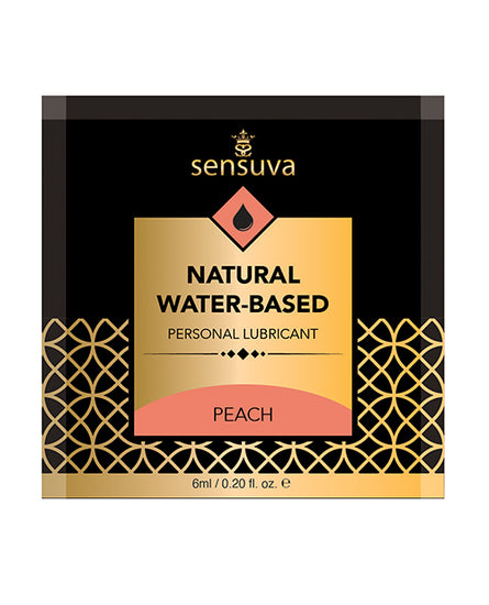 Sensuva Natural Water Based Personal Moisturizer Single Use Packet - 6 ml Peach - Empower Pleasure