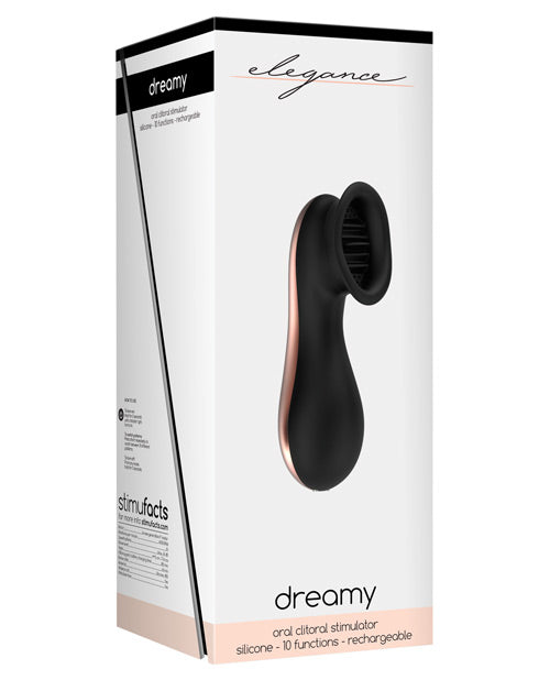 Shots Elegance Dreamy Oral Clitoral Stimulator - 10 Speed Black - Empower Pleasure