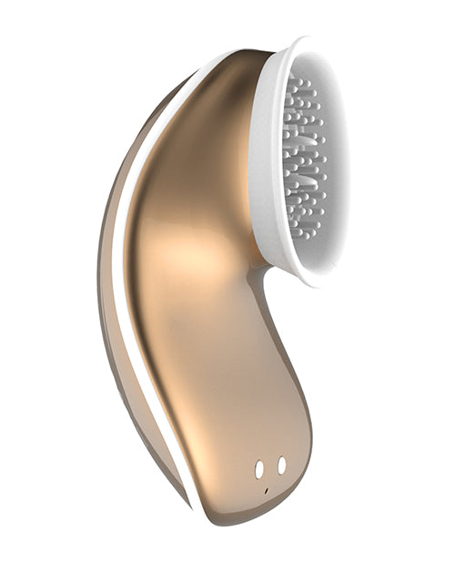 Shots Twitch Innovation Hands Free Clitoral Stimulator - Gold - Empower Pleasure