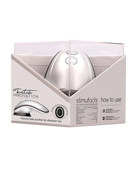 Shots Twitch Innovation Hands Free Clitoral Stimulator - Silver - Empower Pleasure