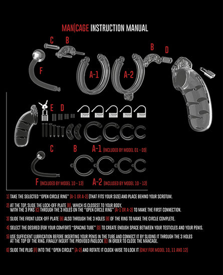 Shots Man Cage Chastity 3.5" Cock Cage w/Plug Model 10 - Clear - Empower Pleasure