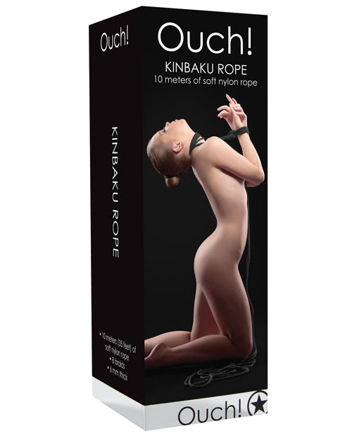 Shots Ouch Kinbaku Rope - Black - Empower Pleasure