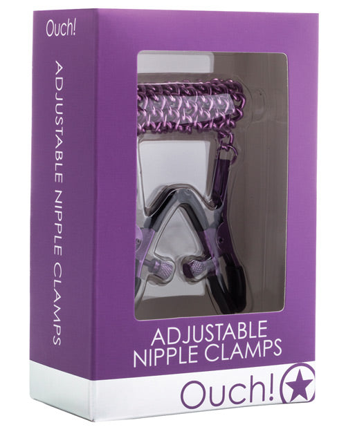 Shots Ouch Adjustable Nipple Clamps - Empower Pleasure