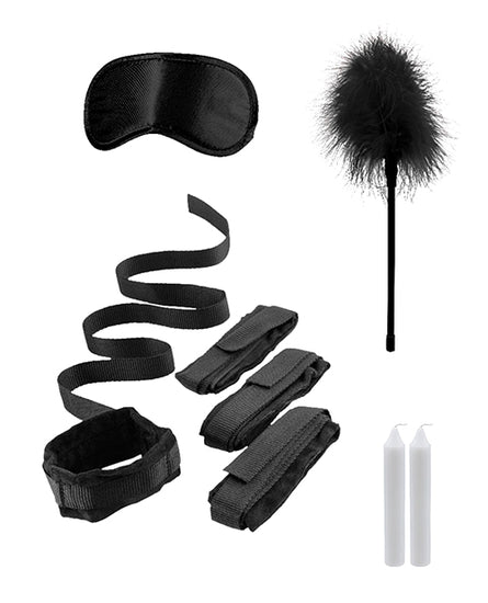 Shots Ouch Bed Bindings Restraint Kit - Black - Empower Pleasure