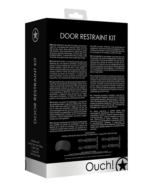 Shots Ouch Door Restraint Kit - Black - Empower Pleasure