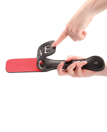Shots Ouch Slave Paddle - Black - Empower Pleasure