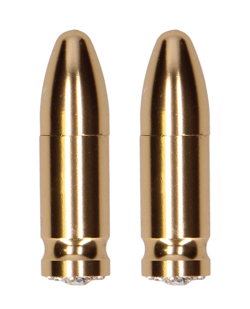 Shots Ouch Bullet Magnetic Nipple Clamps - Gold
