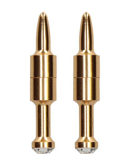 Shots Ouch Pin Magnetic Nipple Clamps - Gold - Empower Pleasure