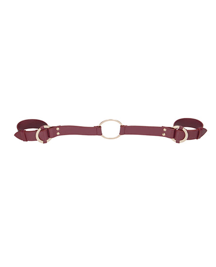 Shots Ouch Halo Handcuff w/Connector - Burgundy - Empower Pleasure