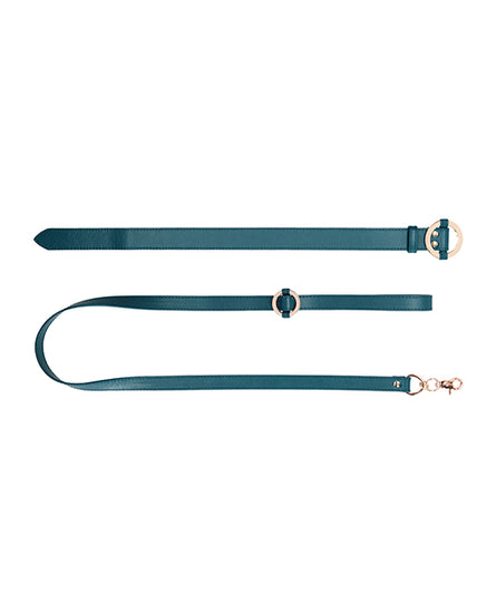 Shots Ouch Halo Collar w/Leash - Green - Empower Pleasure
