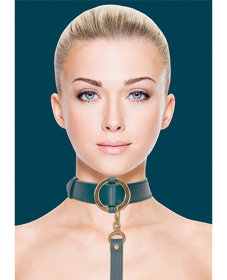 Shots Ouch Halo Collar w/Leash - Green - Empower Pleasure