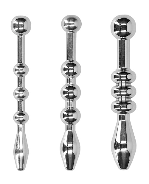 Shots Ouch Urethral Sounding Metal Plug Set - Empower Pleasure