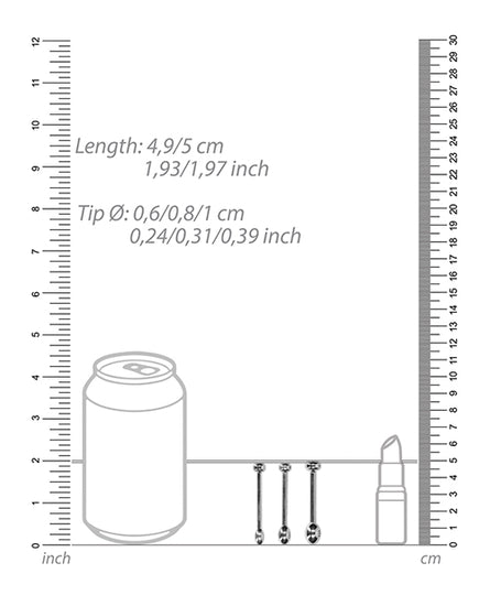 Shots Ouch Urethral Sounding Metal Plug Set - Empower Pleasure