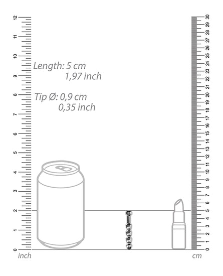 Shots Ouch 9mm Urethral Sounding Metal Plug - Empower Pleasure