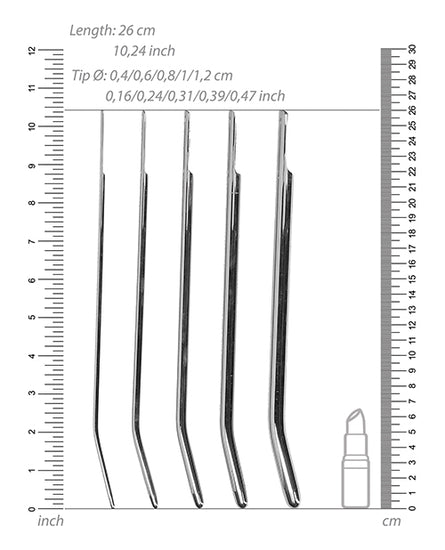 Shots Ouch Urethral Sounding Metal Dilator Set - Empower Pleasure