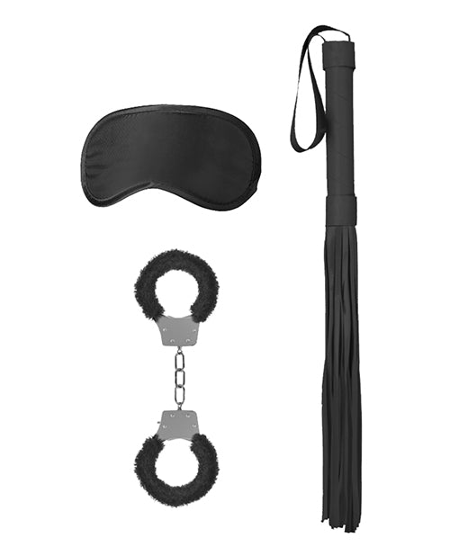 Shots Ouch Black & White Introductory Bondage Kit #1 - Black - Empower Pleasure