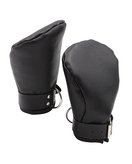 Shots Ouch Puppy Play Lined Fist Mitts - Black - Empower Pleasure
