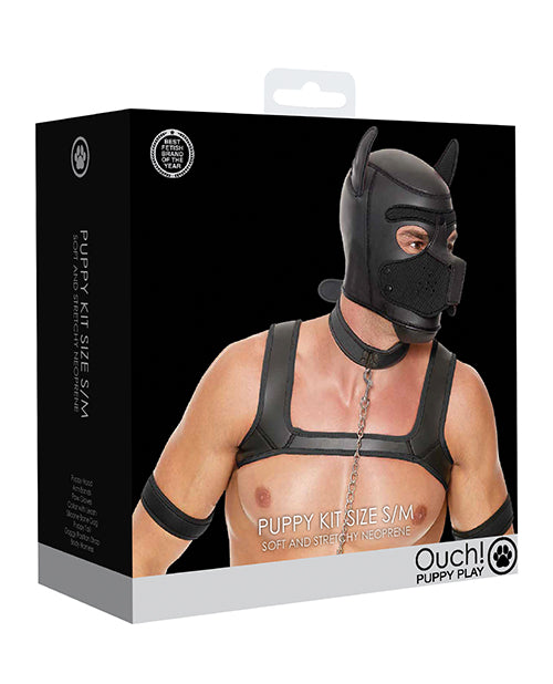 Shots Ouch Puppy Play Complete Kit - SM Black - Empower Pleasure