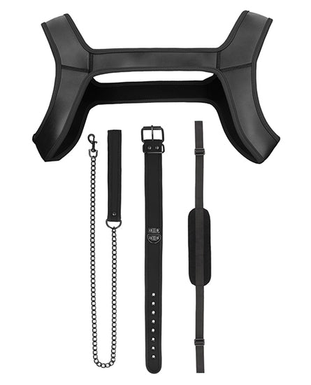 Shots Ouch Puppy Play Complete Kit - LXL Black - Empower Pleasure