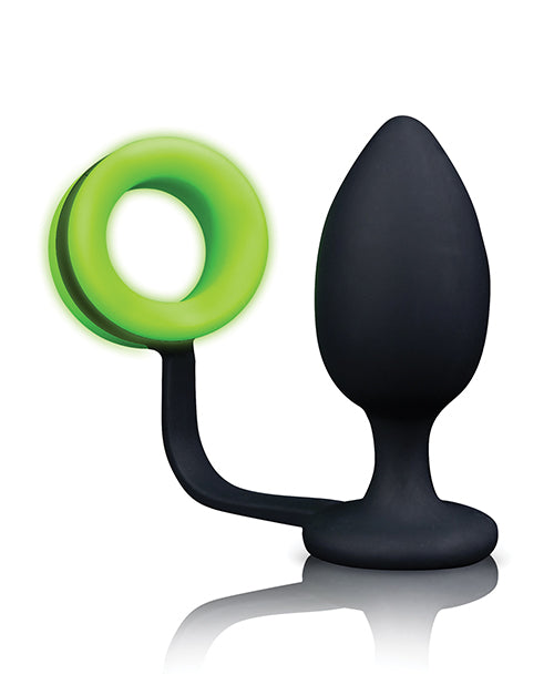 Shots Ouch Butt Plug w/Cock Ring - Glow in the Dark - Empower Pleasure