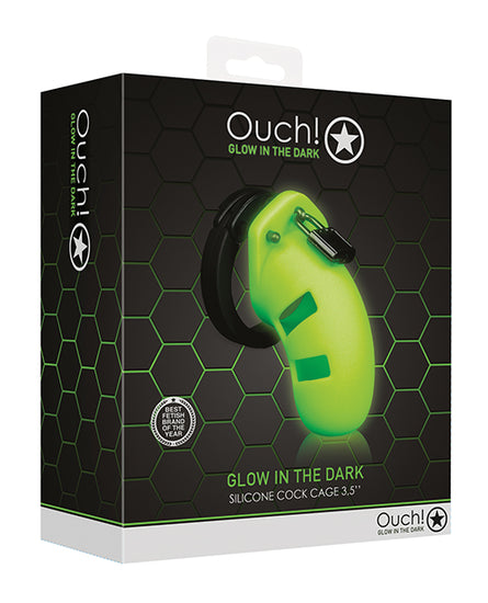 Shots Ouch 3.5" Model 20 Cock Cage - Glow in the Dark - Empower Pleasure