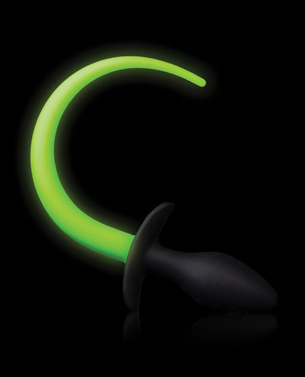 Shots Ouch Puppy Tail Plug - Glow in the Dark - Empower Pleasure
