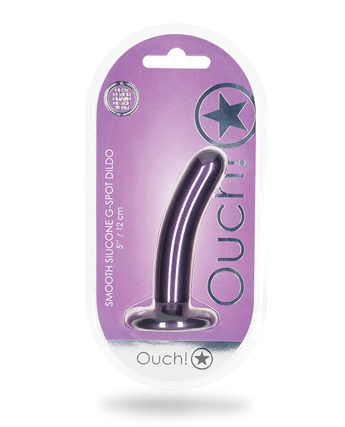 Shots Ouch 5" Smooth G-Spot Dildo - Metallic Purple - Empower Pleasure