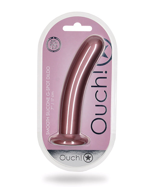 Shots Ouch 7" Smooth G-Spot Dildo - Rose Gold - Empower Pleasure
