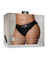 Shots Ouch Vibrating Strap On Hipster - Black XL/XXL - Empower Pleasure