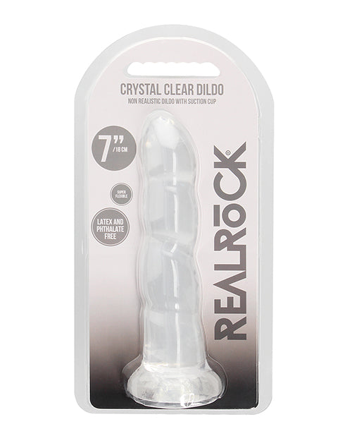 Shots RealRock Crystal Clear 7" Dildo  - Transparent - Empower Pleasure