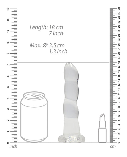 Shots RealRock Crystal Clear 7" Dildo  - Transparent - Empower Pleasure