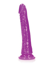 Shots RealRock 8" Slim Dildo Glow in the Dark - Neon Purple - Empower Pleasure