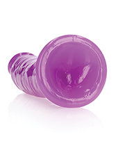 Shots RealRock 8" Slim Dildo Glow in the Dark - Neon Purple - Empower Pleasure