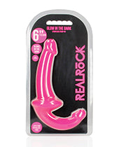 Shots RealRock 6" Strapless Strap On Glow in the Dark - Neon Pink - Empower Pleasure