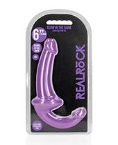 Shots RealRock 6" Strapless Strap On Glow in the Dark - Neon Purple - Empower Pleasure