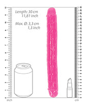 Shots RealRock 12" Double Dong Glow in the Dark - Neon Pink - Empower Pleasure