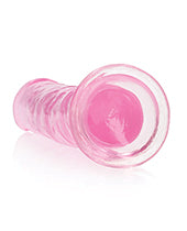 Shots RealRock Crystal Clear 7" Straight Dildo w/Suction Cup - Pink - Empower Pleasure