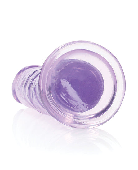 Shots RealRock Crystal Clear 8" Straight Dildo w/Suction Cup - Purple - Empower Pleasure